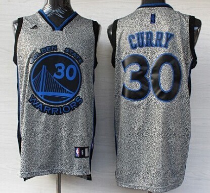 Golden State Warriors #30 Stephen Curry Gray Static Fashion Jersey - Zenithce