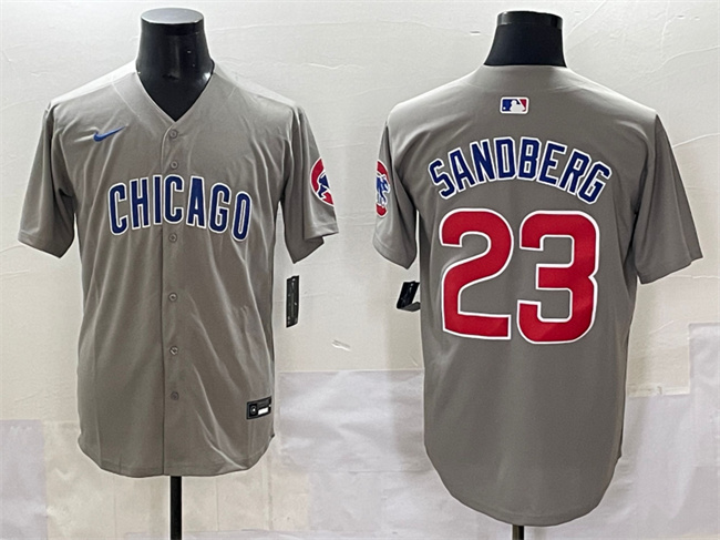 Chicago Cubs #23 Ryne Sandberg Grey Limited Stitched Jersey - Zenithce