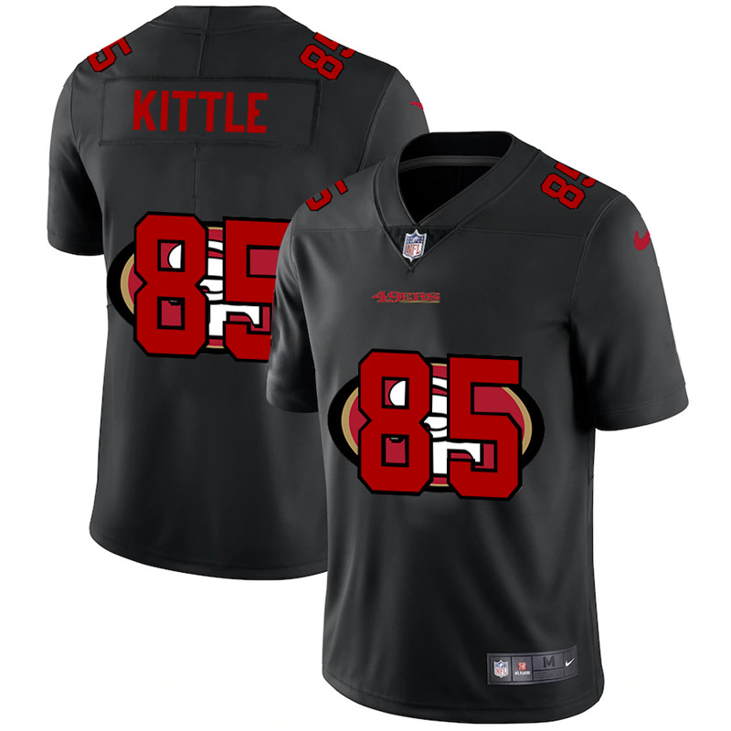 San Francisco 49ers #85 George Kittle Black Shadow Logo Limited Stitched Jersey - Zenithce