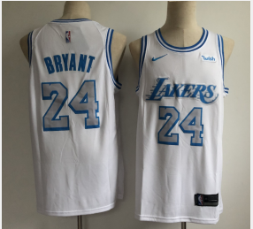 Los Angeles Lakers #24 Kobe Bryant White NEW 2021 City Edition Stitched Jersey - Zenithce