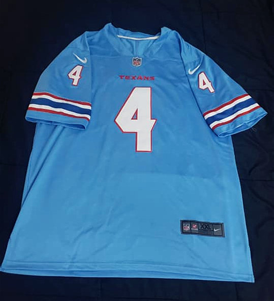 Houston Texans #4 Deshaun Watson Blue Limited Stitched Nike Jersey - Zenithce