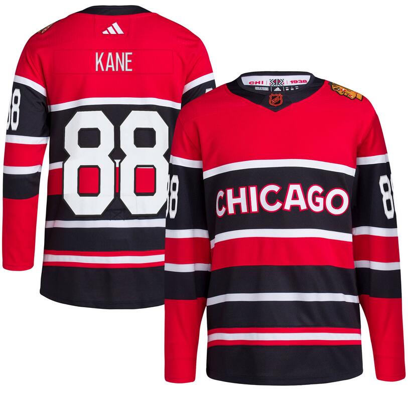 Detroit Red Wings #88 Patrick Kane Black Reverse Retro Stitched Jersey - Zenithce