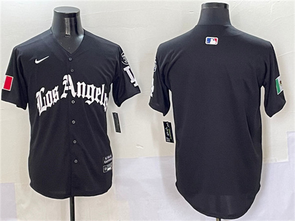 Los Angeles Dodgers Blank Black Mexico 2025 LA Gothic Style With Fernando Patch Vapor Premier Limited Stitched Jersey - Zenithce
