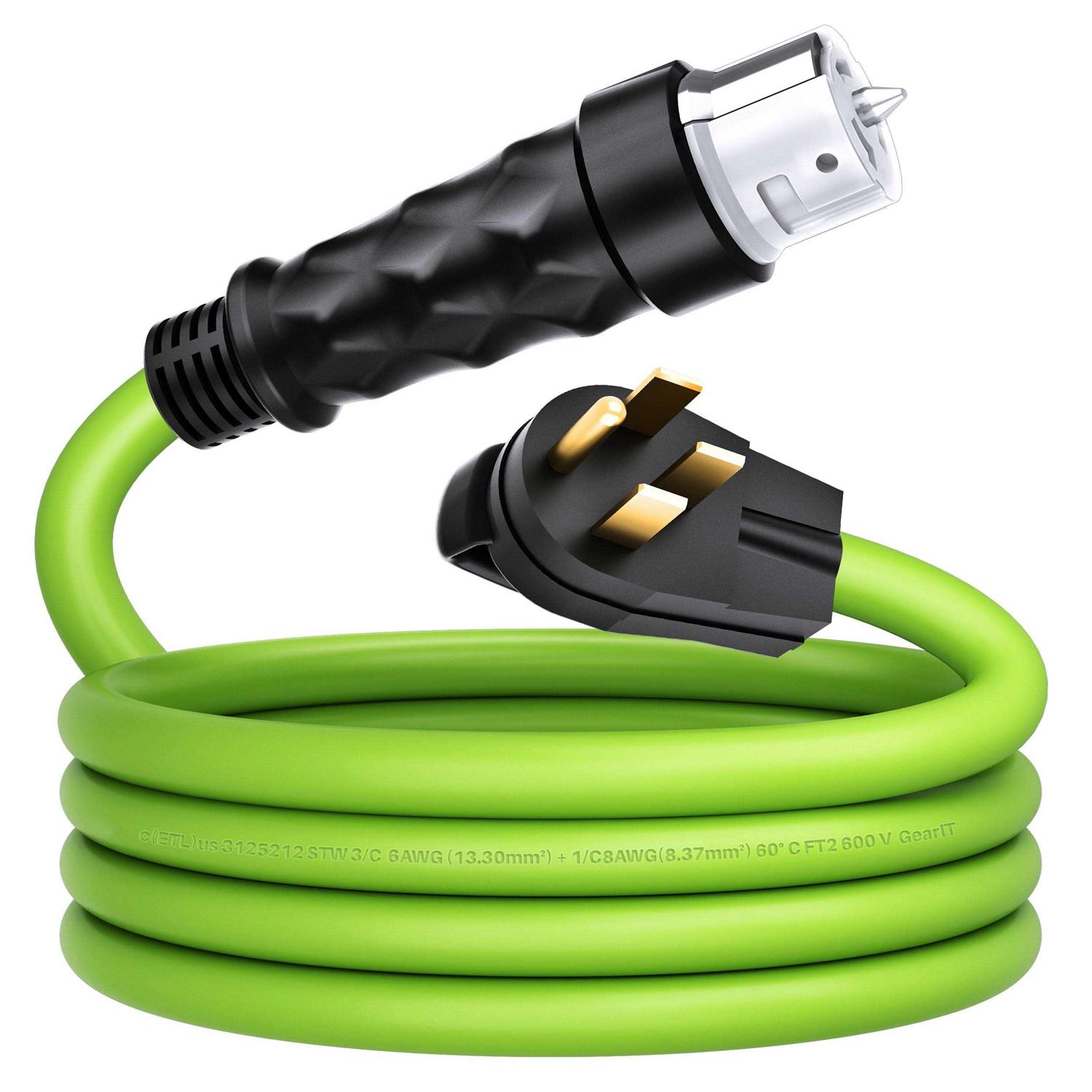 GearIT 50-Amp Extension Cord for RV and EV 4-Prong 250-Volt Tesla Model 3/S/X/Y - Zenithce