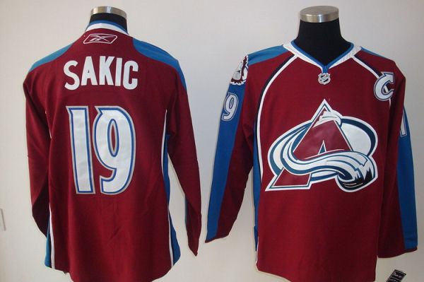 Avalanche #19 Joe Sakic Stitched Red Jersey - Zenithce