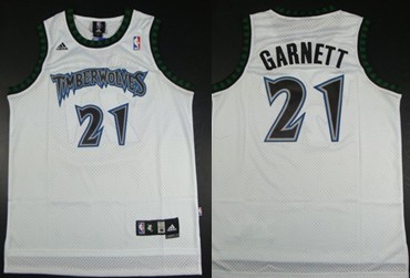 Minnesota Timberwolves #21 Kevin Garnett White Swingman Jersey - Zenithce