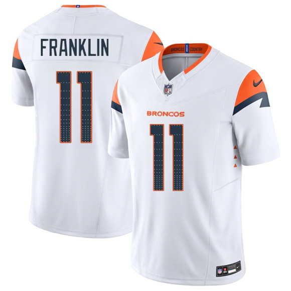 Denver Broncos #11 Troy Franklin White 2025 F.U.S.E. Vapor Limited Stitched Jersey - Zenithce