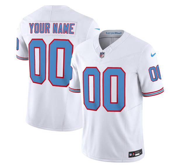Tennessee Titans Custom White 2023 F.U.S.E. Vapor Limited Throwback Stitched Jersey - Zenithce