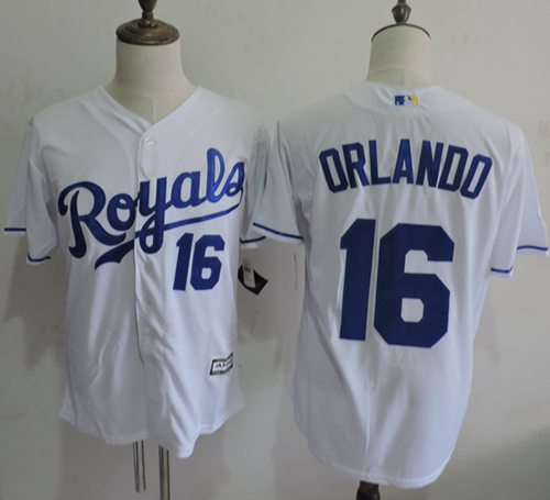 Royals #16 Paulo Orlando White New Cool Base Stitched Jersey - Zenithce