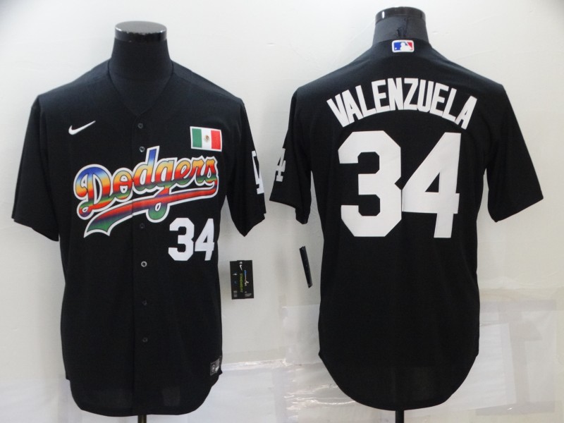 Los Angeles Dodgers #34 Toro Valenzuela Black Stitched Baseball Jersey - Zenithce