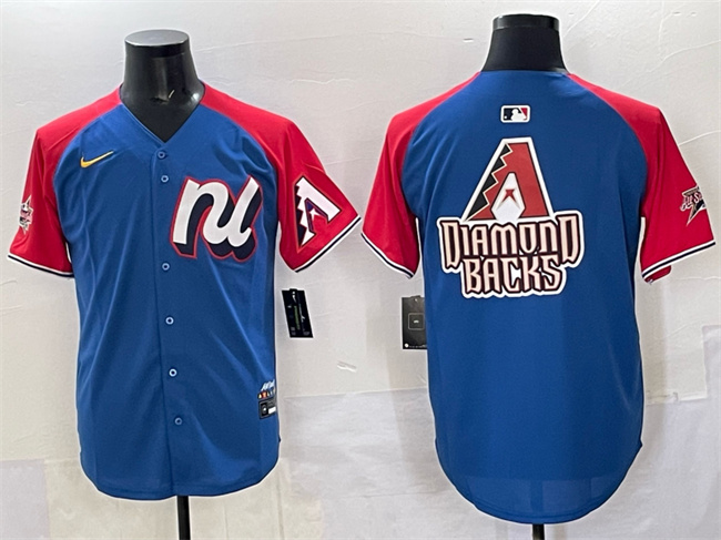 National League Arizona Diamondbacks Team Big Logo Blue Red Alternate 2025 All-Star Edition Limited Stitched Jersey - Zenithce