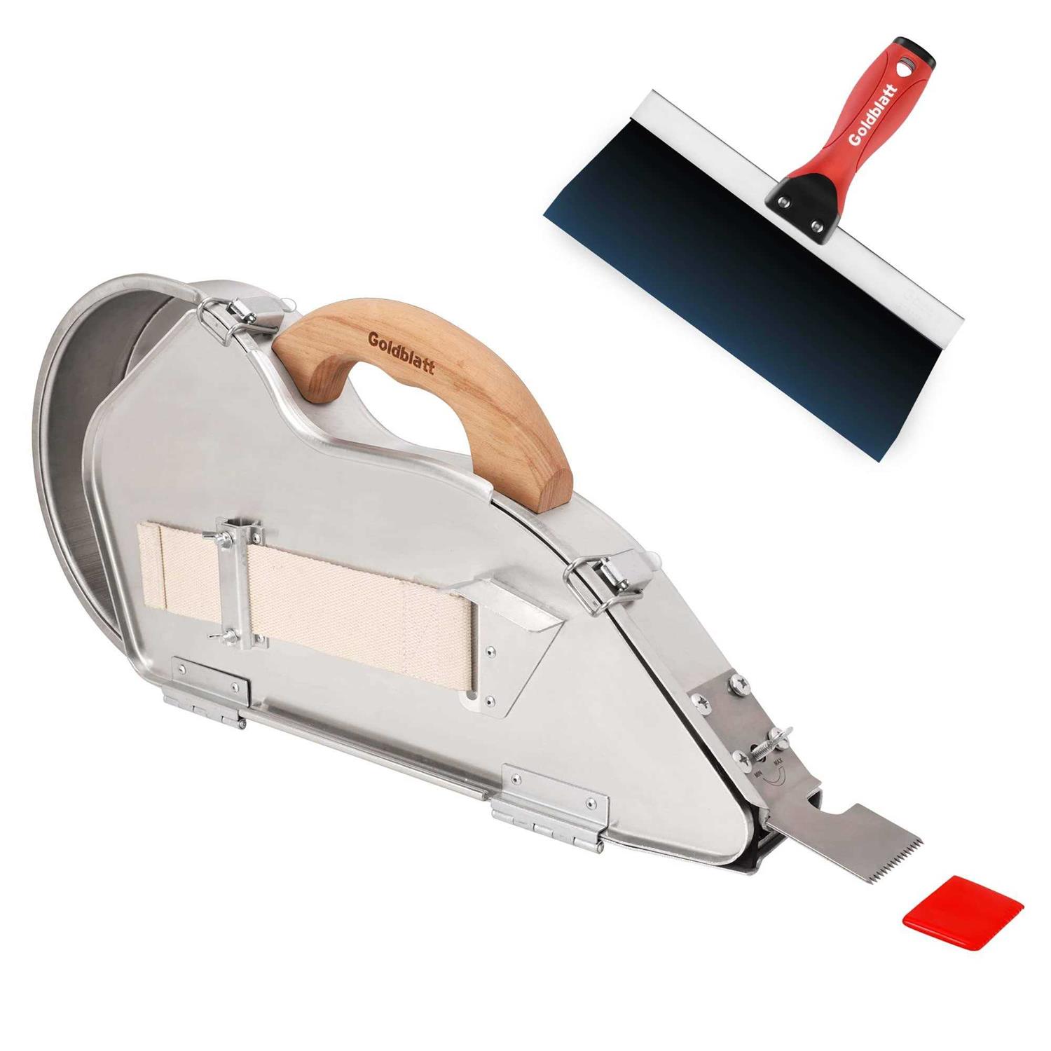 Goldblatt 8 Pieces Masonry Hand Tool Set Includes Finishing Trowel, Gauging Trowel, Groover, Edger, Extruded Alloy Float, Wood Float and Wire - Zenithce