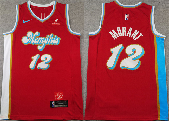 Memphis Grizzlies #12 Ja Morant Red 2024-25 City Edition Stitched Jersey - Zenithce