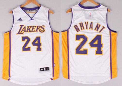 Los Angeles Lakers #24 Kobe Bryant Revolution 30 Swingman 2014 New White Jersey - Zenithce