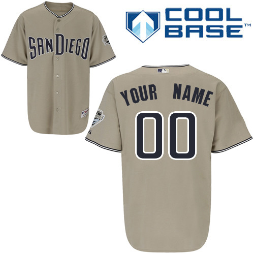 Padres Customized Authentic Grey Cool Base MLB Jersey - Zenithce