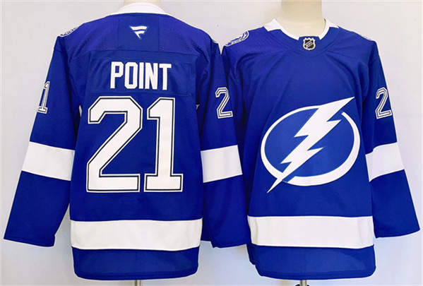 Tampa Bay Lightning #21 Brayden Point 2024-25 Blue Stitched Jersey - Zenithce
