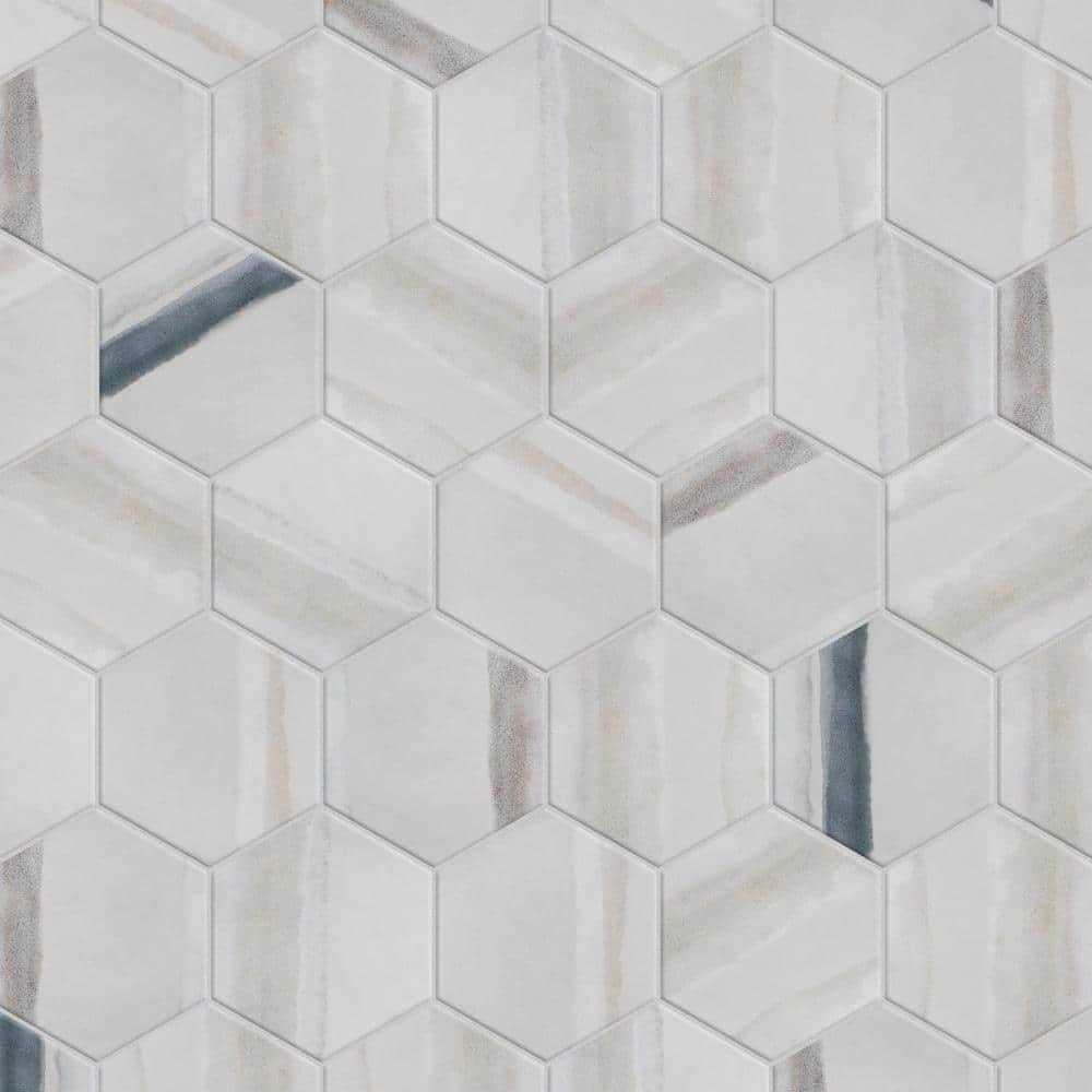 Matter Hex Canvas 8′ x 9′ Stone Look Wall & Floor Tile Merola Tile - Zenithce