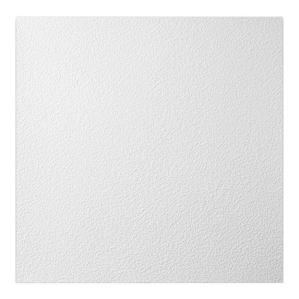 Genesis 23.75in. x 23.75in. Icon Relief Lay in Vinyl White Ceiling Panel - Zenithce