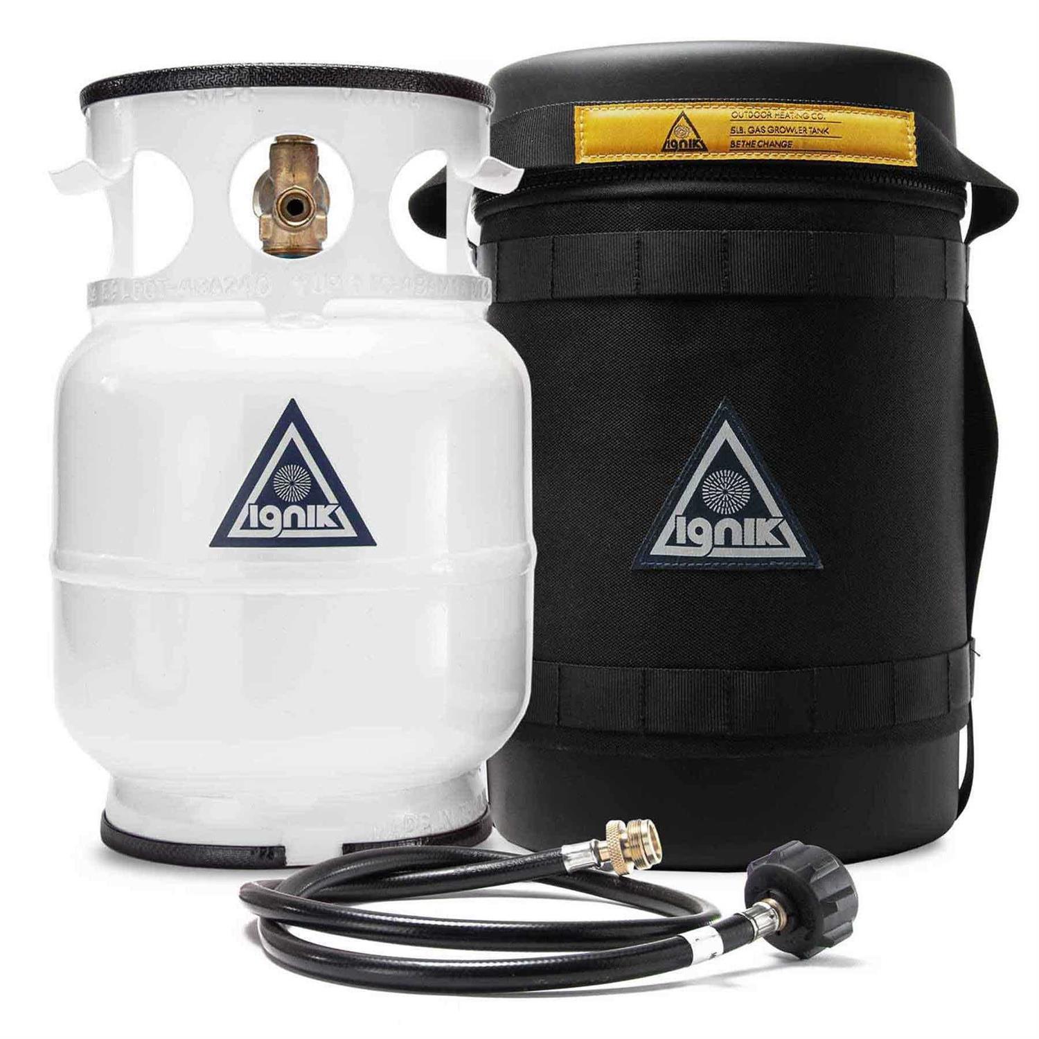 Ignik Gas Growler Carry Case and Hose Kit for 5-Pound Refillable Propane Tank - Zenithce