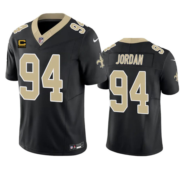 New Orleans Saints #94 Cameron Jordan Black 2023 F.U.S.E. With 4-Star C Patch Vapor Untouchable Limited Stitched Jersey - Zenithce