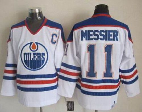 Oilers #11 Mark Messier White CCM Throwback Stitched Jersey - Zenithce