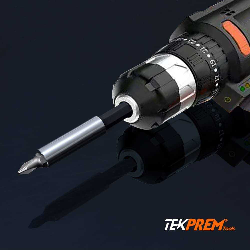 TEKPREM 1/4 Inch Magnetic Bit Driver, Screwdriver Handle for Holding Bits Strong Magnet Tip - Zenithce