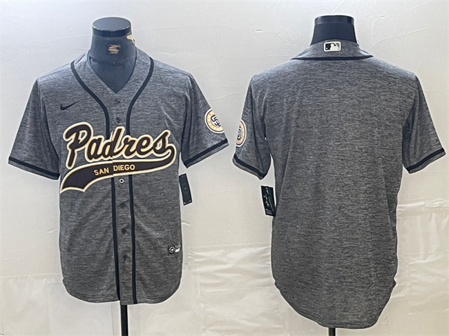 San Diego Padres Blank Gray Cool Base Stitched Jersey - Zenithce