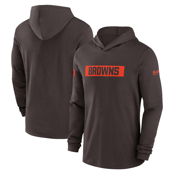 Cleveland Browns Brown Sideline Performance Hoodie - Zenithce