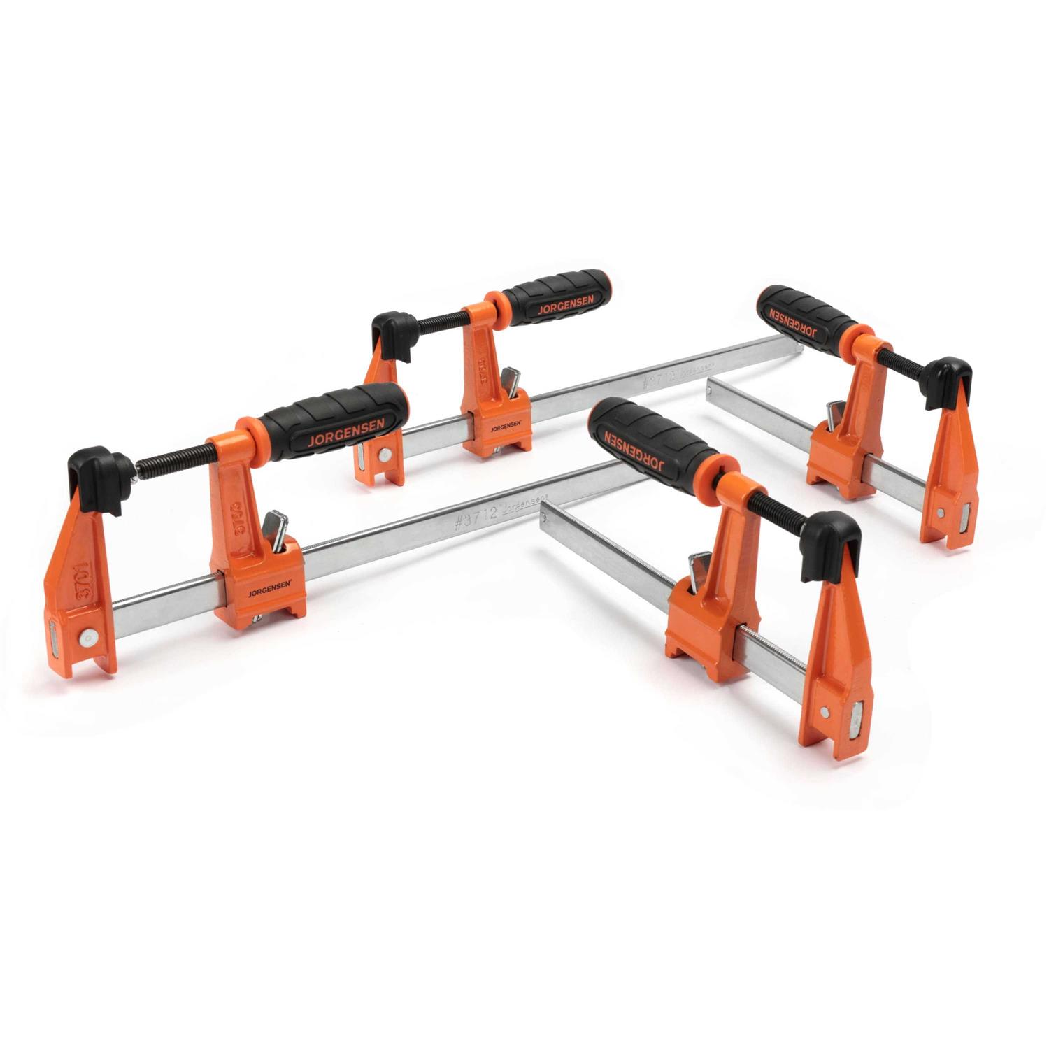 Jorgensen 48-inch Bar Clamps 90°Cabinet Master Parallel Jaw Bar Clamp Set - Zenithce