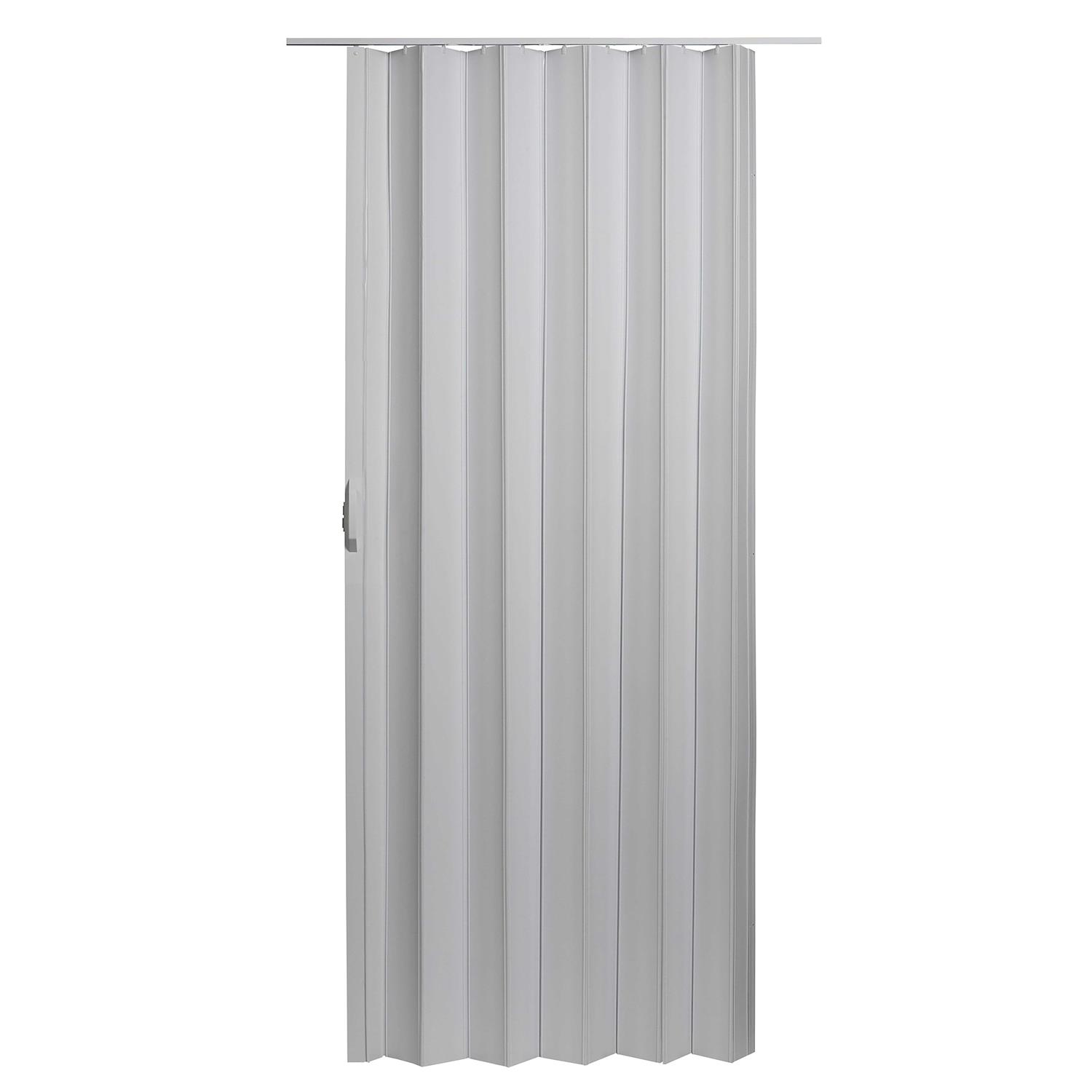 Spectrum Via 48 in. x 80 in. White Mist Vinyl Accordion Door with Hardware VS4880M - Zenithce