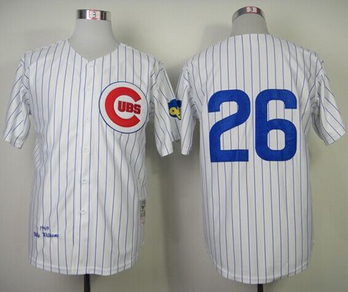 Mitchell And Ness 1969 Cubs #26 Billy Williams White Throwback Stitched Jersey - Zenithce