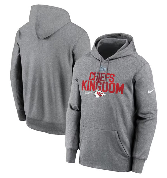 Kansas City Chiefs Gray Super Bowl LVII Champions Local Pack Therma Performance Pullover Hoodie - Zenithce