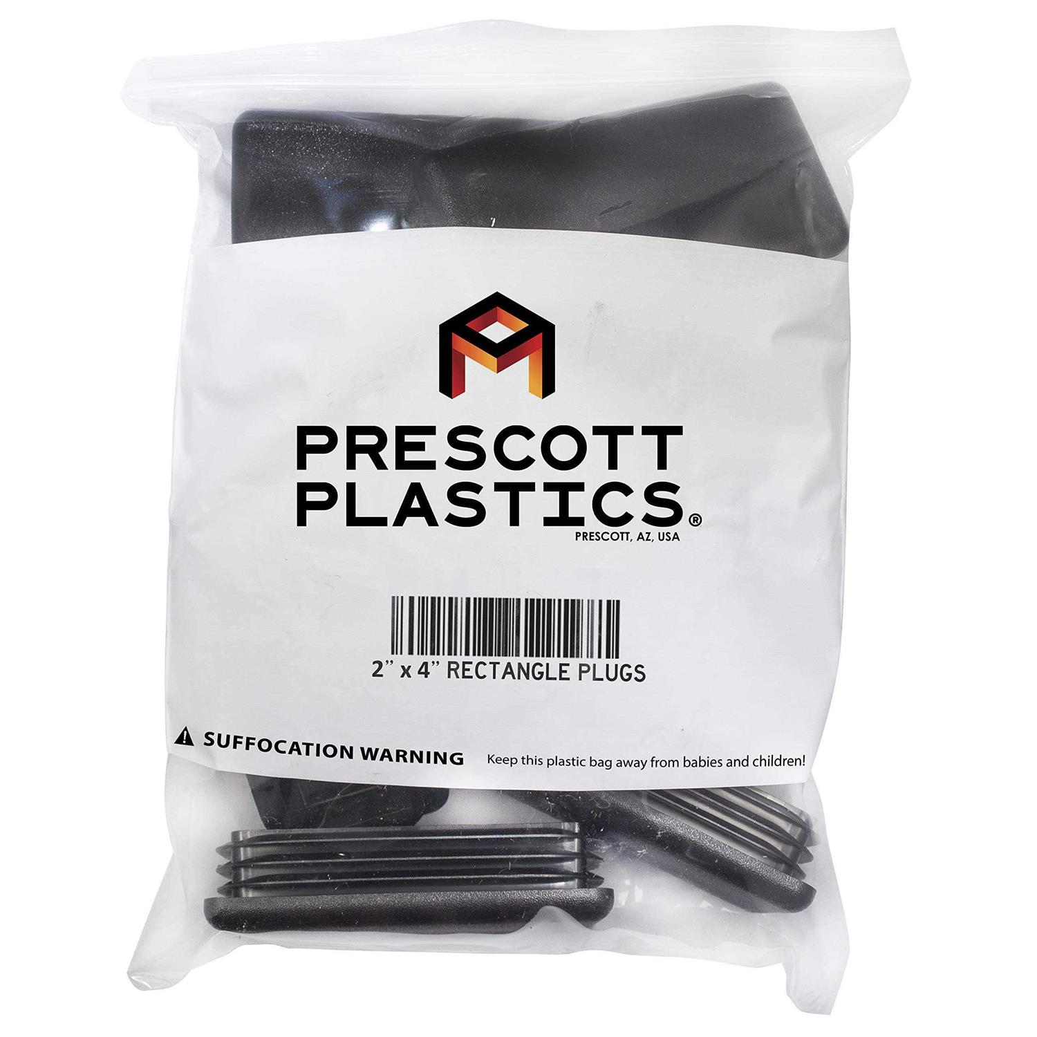 Prescott Plastics Rectangle Plastic Plug Insert Black End Cap for Metal Tubing - Zenithce