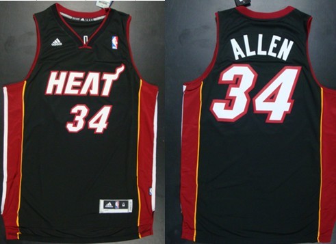 Miami Heat #34 Ray Allen Revolution 30 Swingman Black Jersey - Zenithce