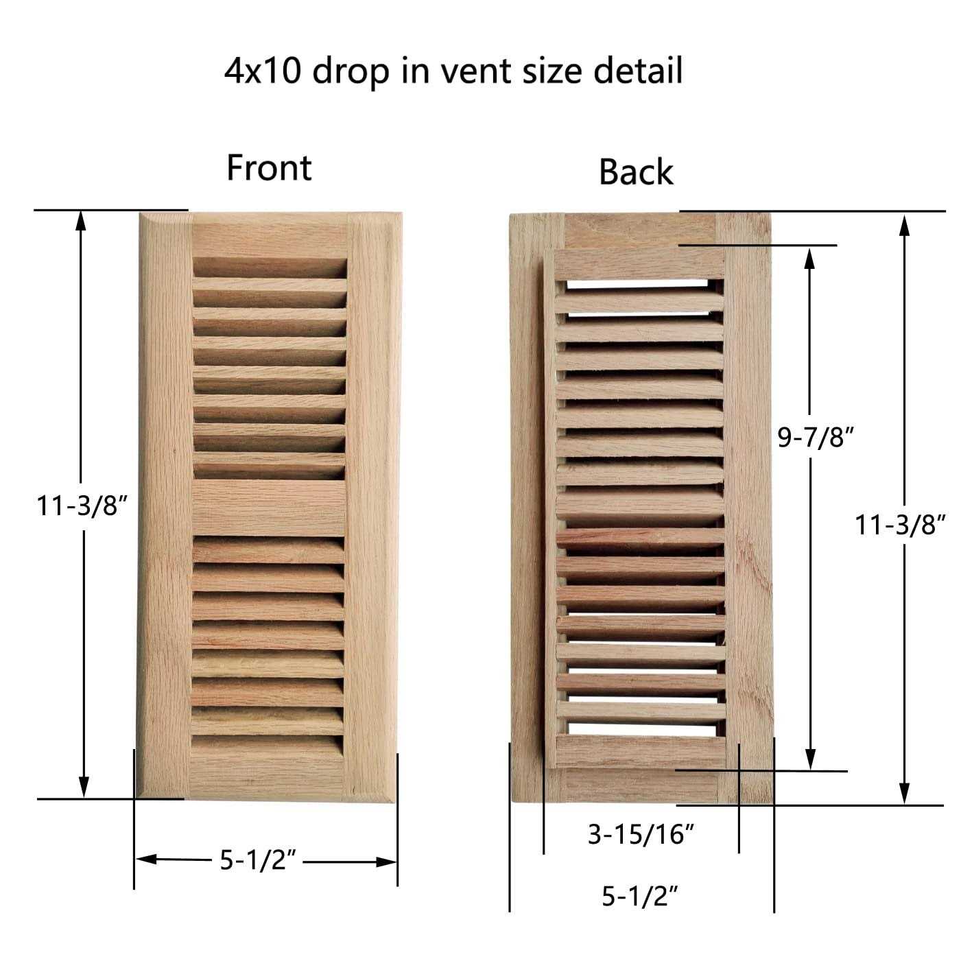 Homewell White Oak Wood Floor Register Vent - Zenithce