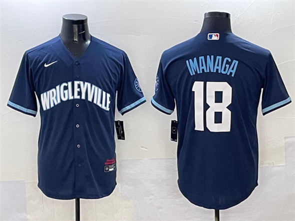 Chicago Cubs #18 Shota Imanaga Navy City Connect Stitched Jersey - Zenithce