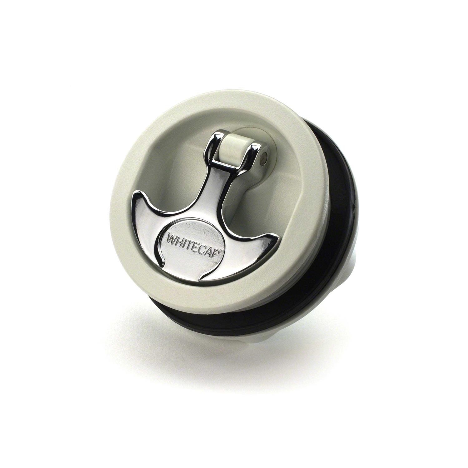 Whitecap T-Handle Latch Chrome Plated Zamac/White Nylon - Zenithce