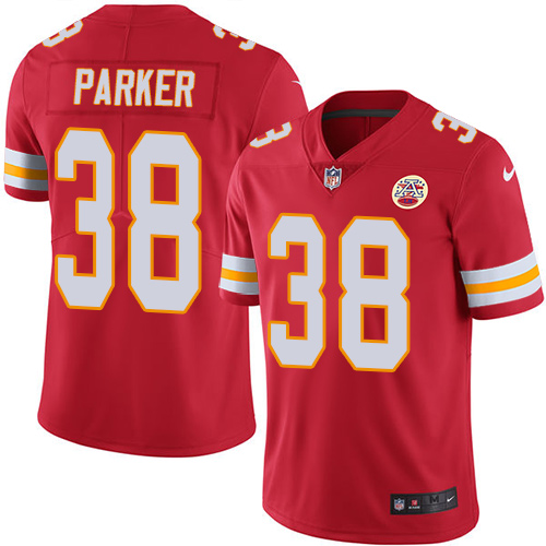 Kansas City Chiefs #38 Ron Parker Red Vapor Untouchable Limited Stitched Jersey - Zenithce