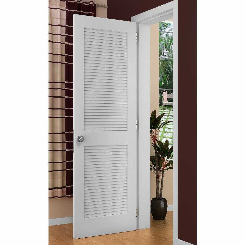 Kimberly Bay 80 in. Solid Core White Traditional Louver Wood Interior Door Slab - Zenithce