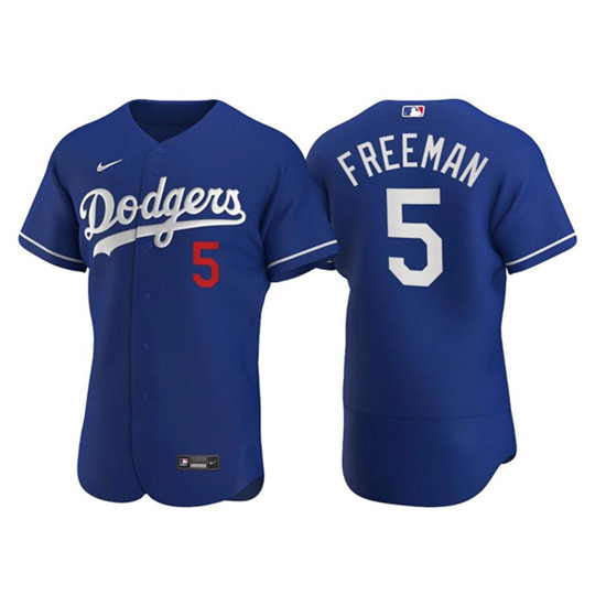 Los Angeles Dodgers #5 Freddie Freeman Royal Flex Base Stitched Jersey - Zenithce