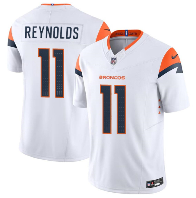 Denver Broncos #11 Josh Reynolds White 2024 F.U.S.E. Vapor Limited Stitched Jersey - Zenithce