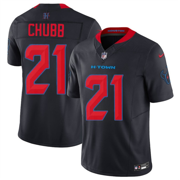 Houston Texans #21 Nick Chubb Navy 2nd Alternate 2025 F.U.S.E. Vapor Limited Football Stitched Jersey - Zenithce