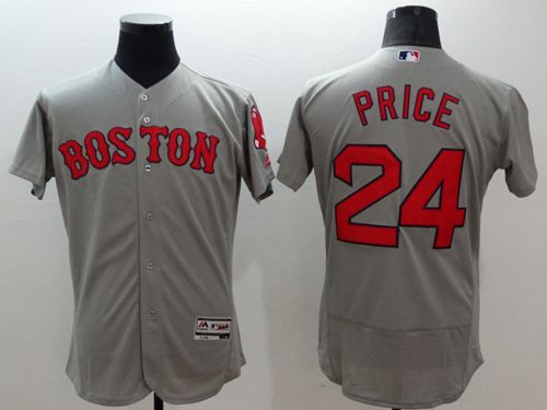 Red Sox #24 David Price Grey Flexbase Authentic Collection Stitched Jersey - Zenithce