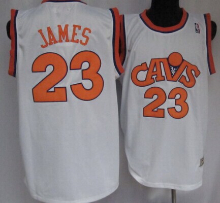Cleveland Cavaliers #23 LeBron James CavFanatic White Swingman Throwback Jersey - Zenithce