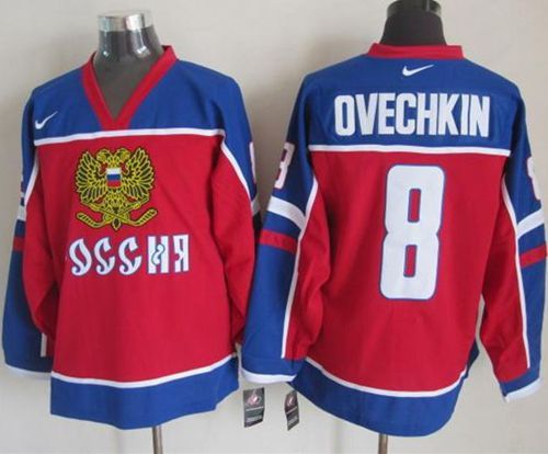 Capitals #8 Alex Ovechkin Red Blue Stitched Jersey - Zenithce