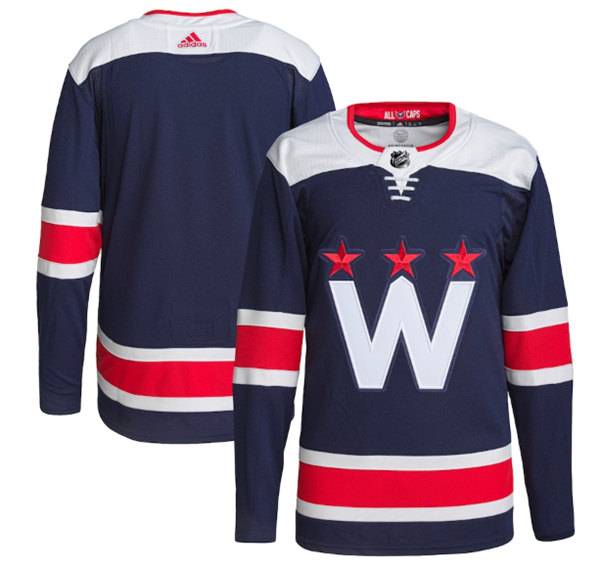 Washington Capitals Blank Navy Pro Stitched Jersey - Zenithce