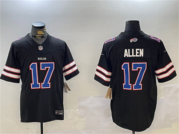 Buffalo Bills #17 Josh Allen Black 2023 F.U.S.E. Stitched Jersey - Zenithce