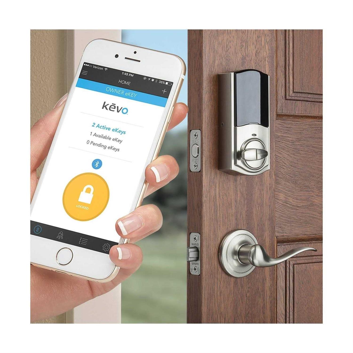 Kwikset Kevo 2nd Gen Touch-to-Open Bluetooth Smart Lock - Zenithce