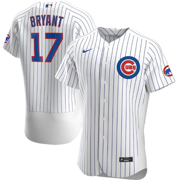 Chicago Cubs White #17 Kris Bryant Flex Base Stitched Jersey - Zenithce