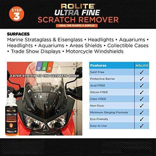 Rolite Ultra Fine Scratch Remover for Plastic & Acrylic Surfaces Including Marine Strataglass & Eisenglass - Zenithce